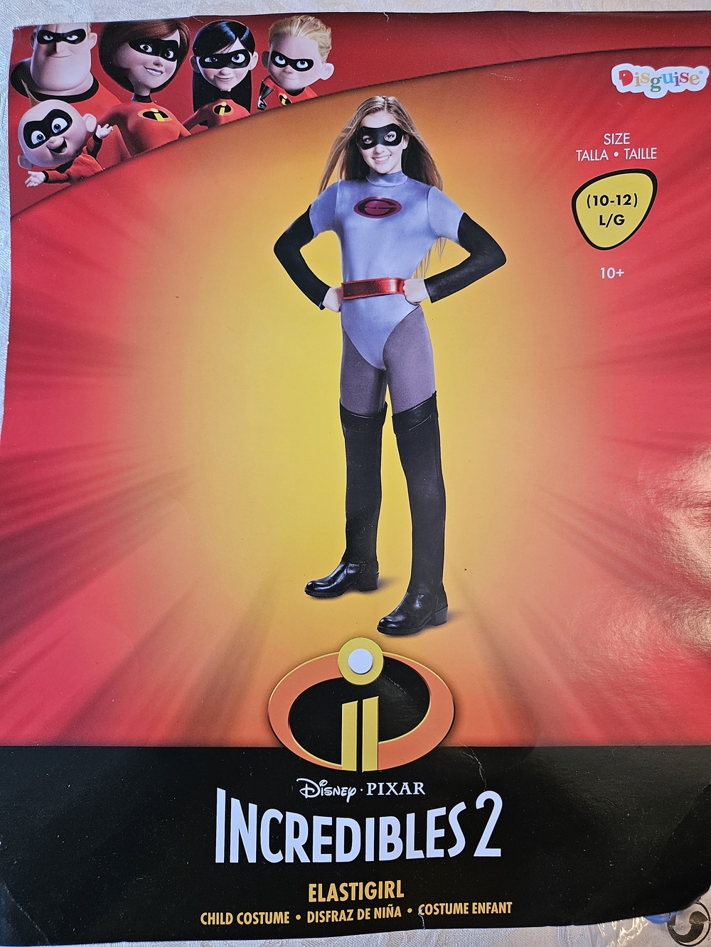 Disguise Incredibles 2 Elastigirl Kids Costume NWT Size L 10/12